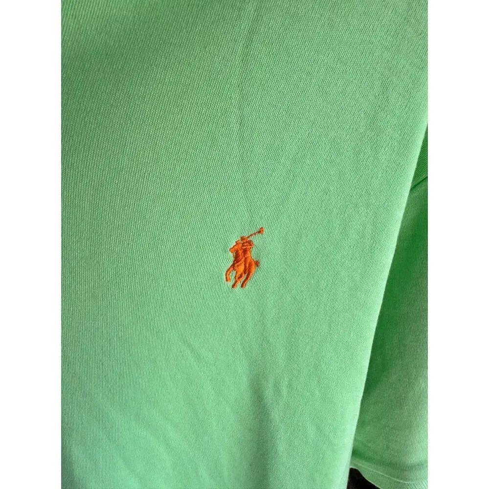 Polo Ralph Lauren Custom Fit Polo Shirt Men’s Large Green Short Sleeve Cotton